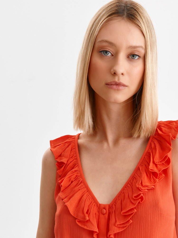 Bluzka damska na ramiączkach z dekoltem w serek