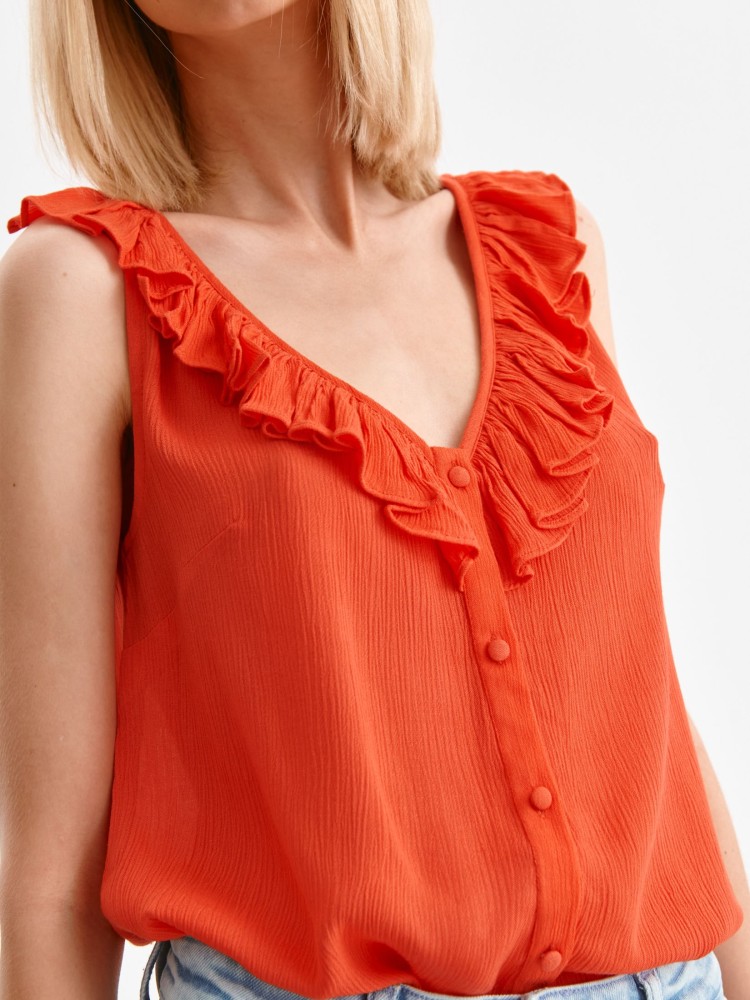 Bluzka damska na ramiączkach z dekoltem w serek