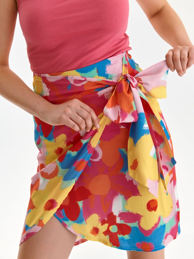 Printowana spódnica z wiązaniem Printowana spódnica z wiązaniem