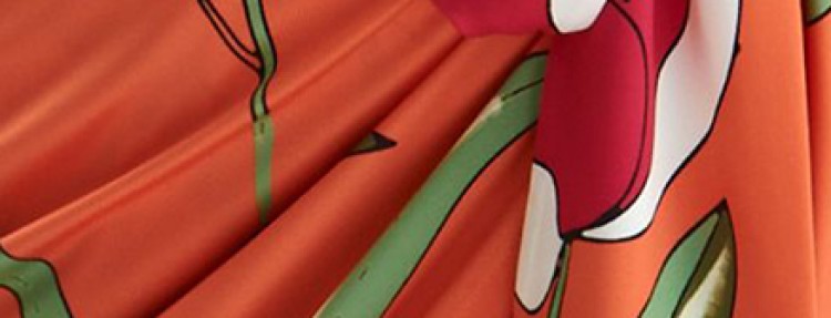 Printowana dzianinowa sukienka