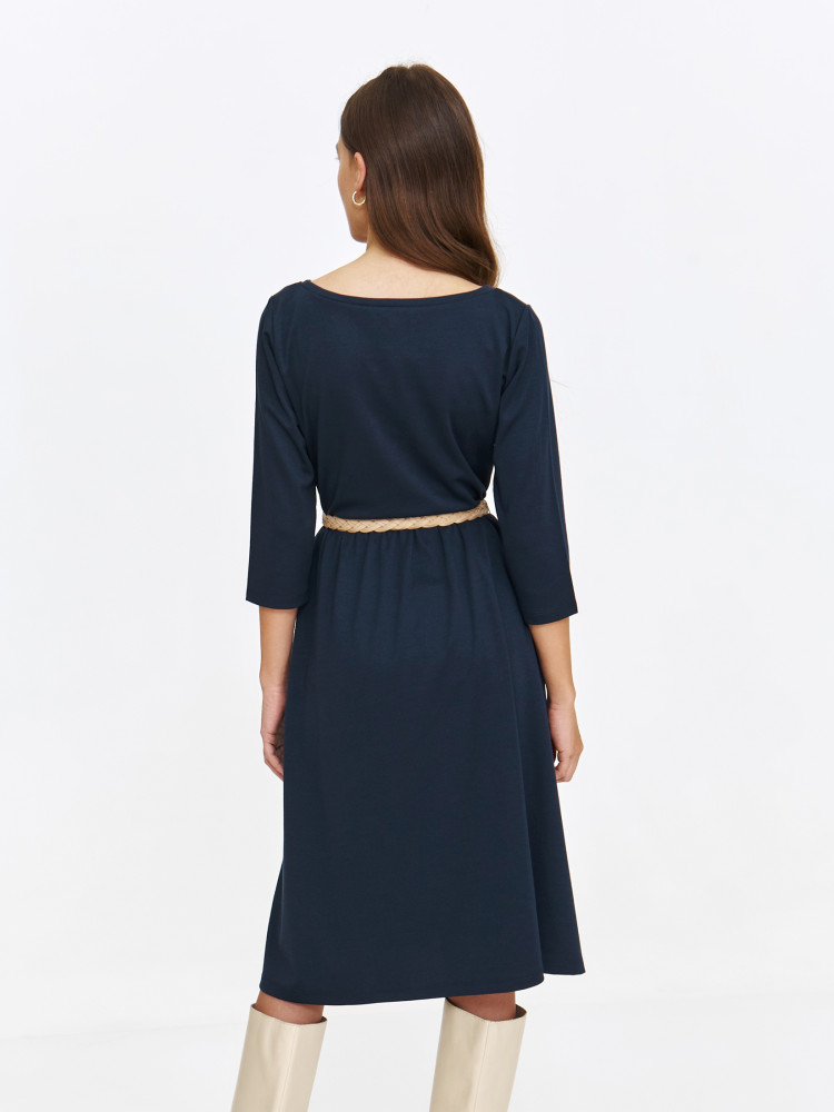 Gładka sukienka z podszewką 