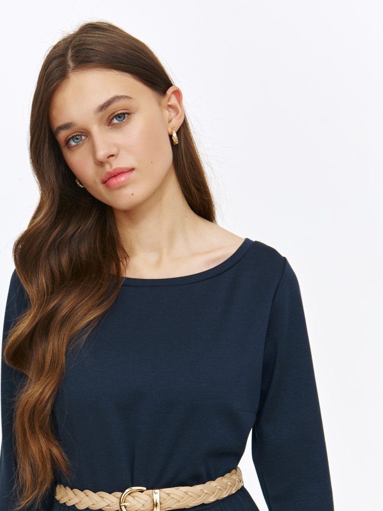 Gładka sukienka z podszewką 