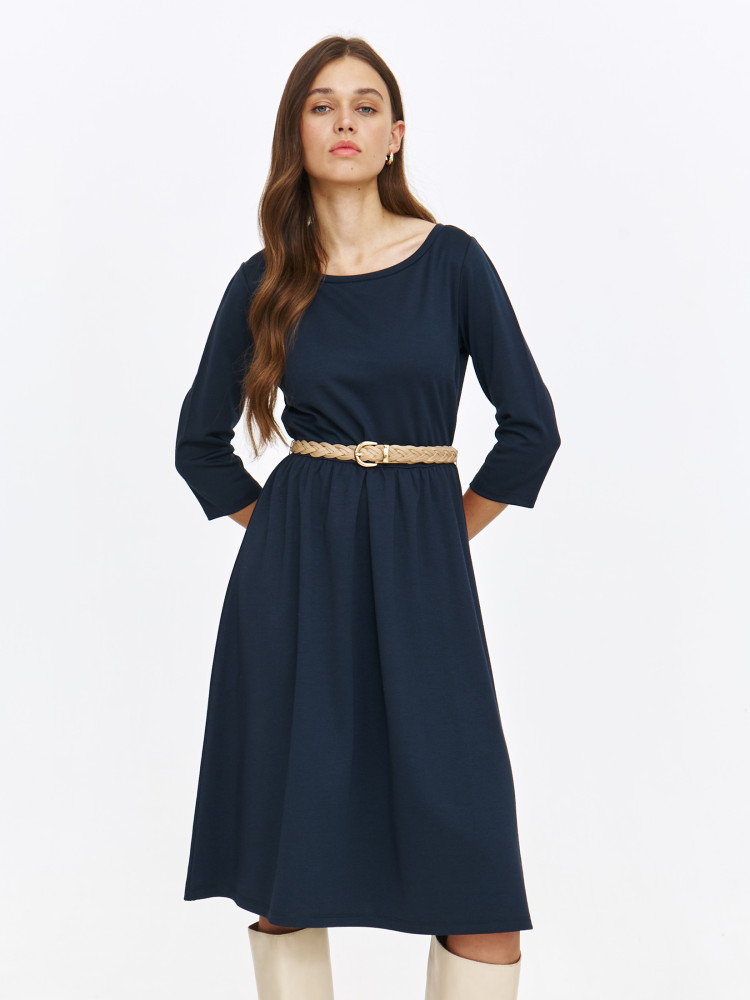 Gładka sukienka z podszewką 