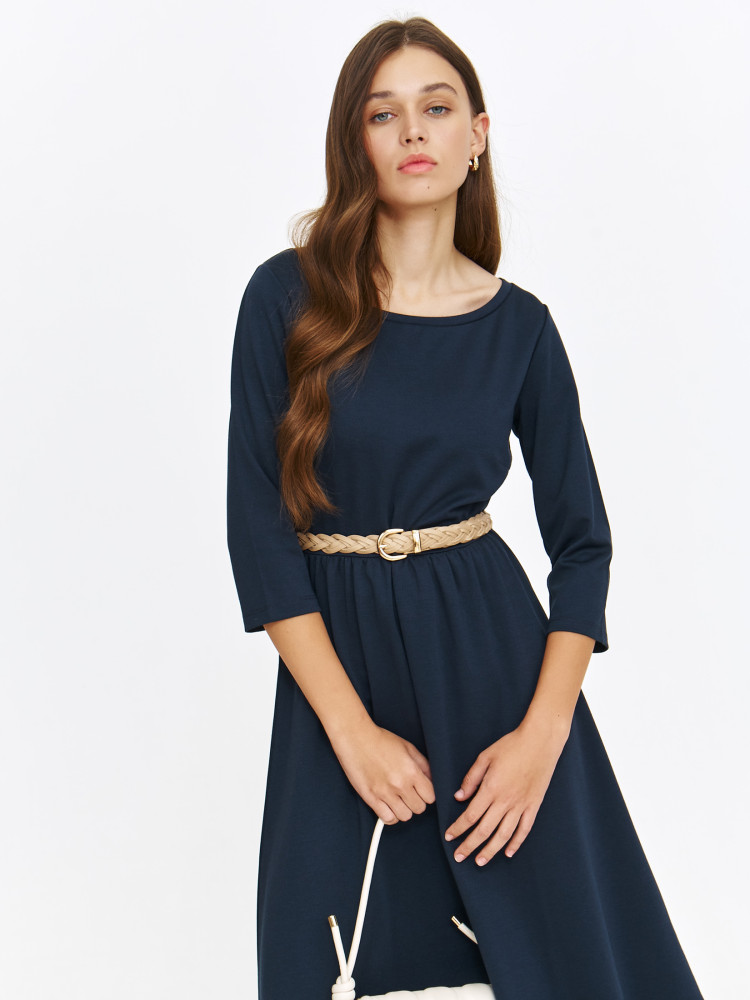 Gładka sukienka z podszewką 