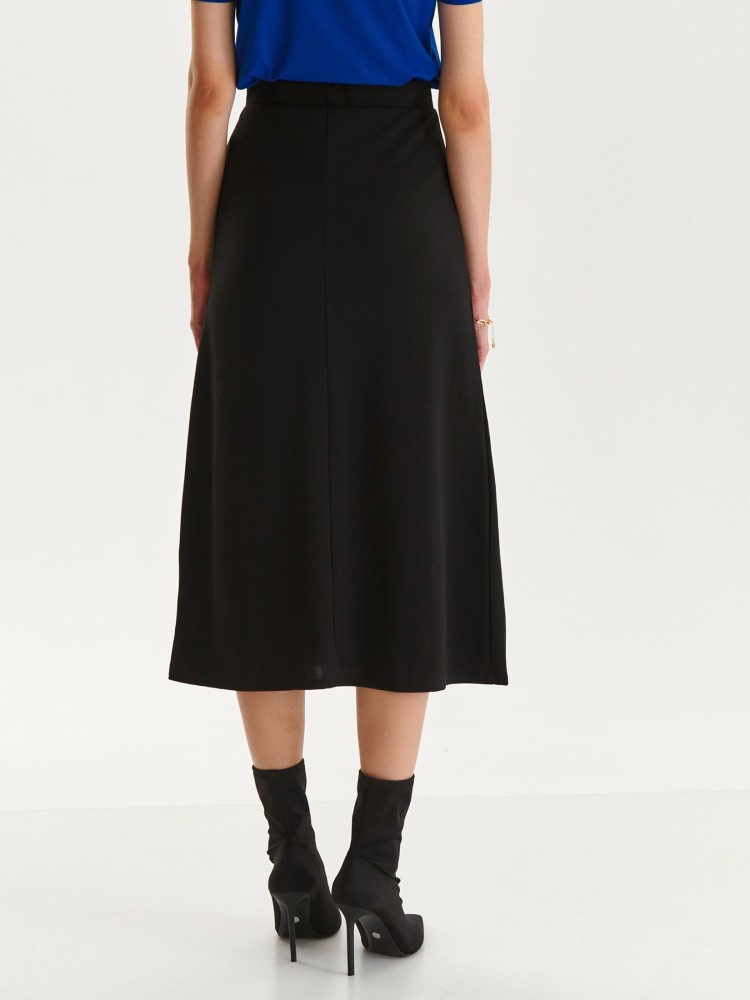 Czarna ołówkowa spódnica z guzikami