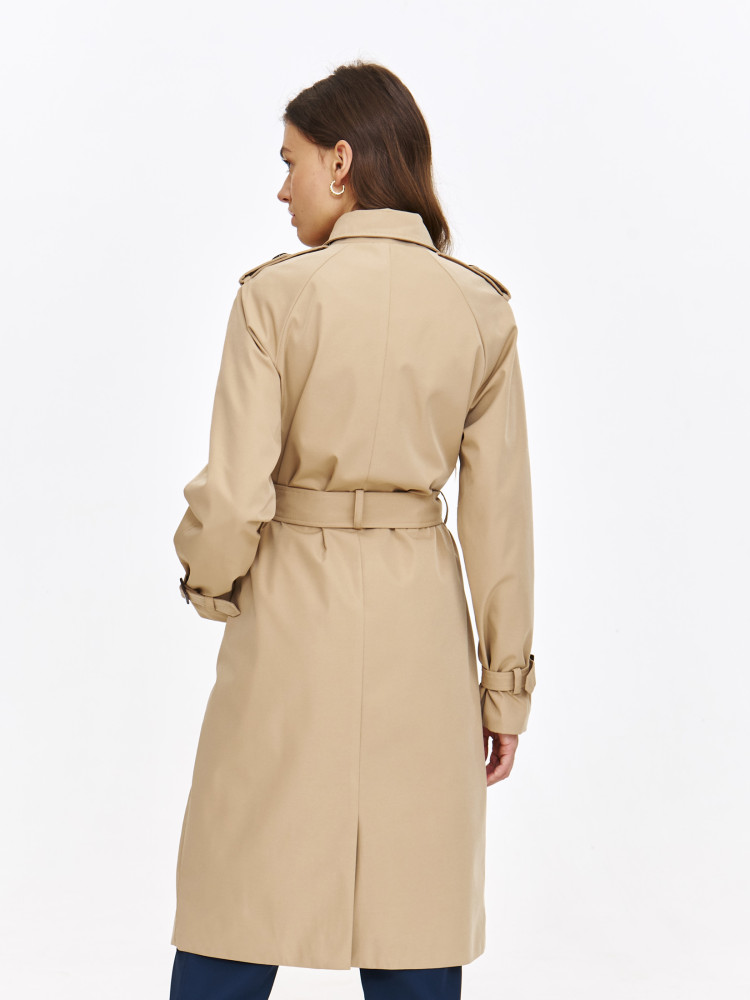 Klasyczny trencz damski średniej długości