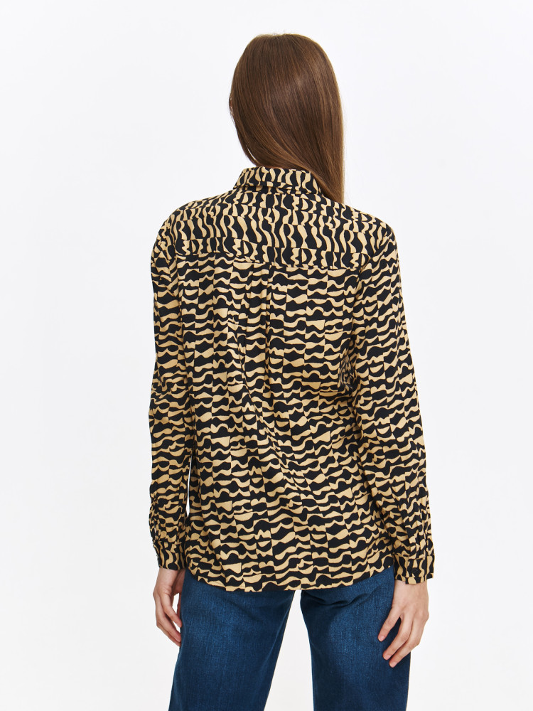 Koszula damska w żółto-czarne wzory