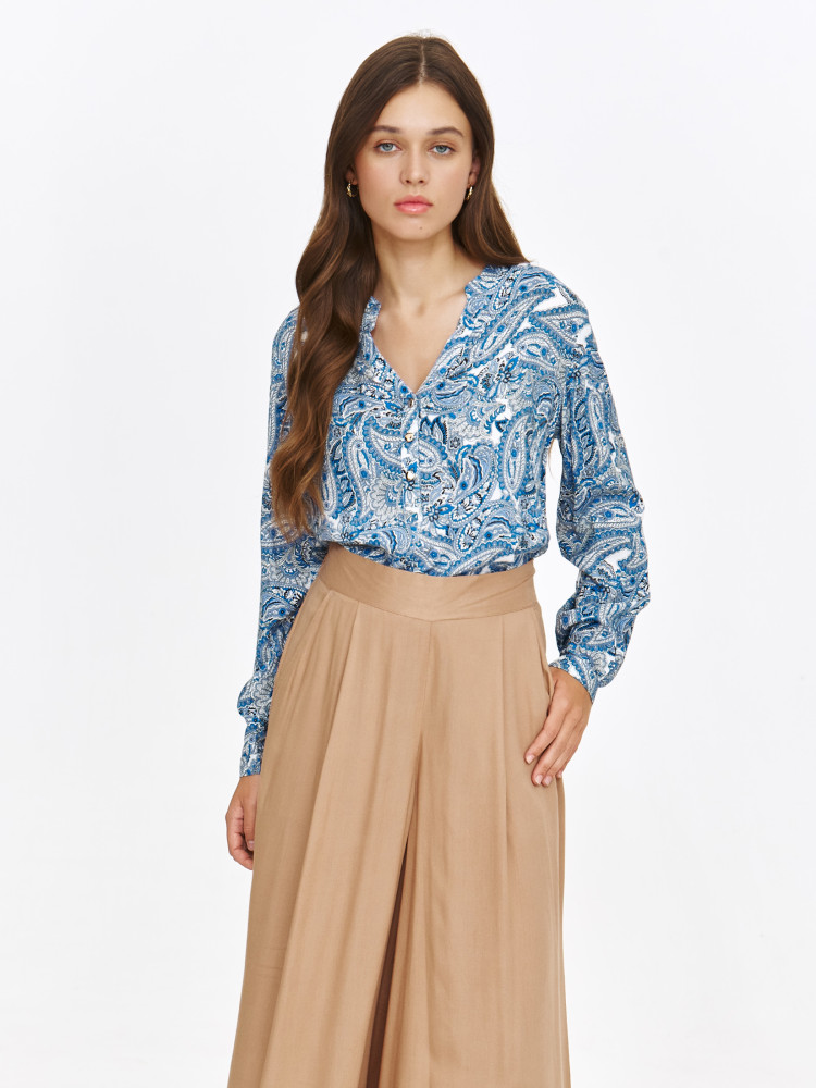 Koszulowa bluzka damska z wiskozy 