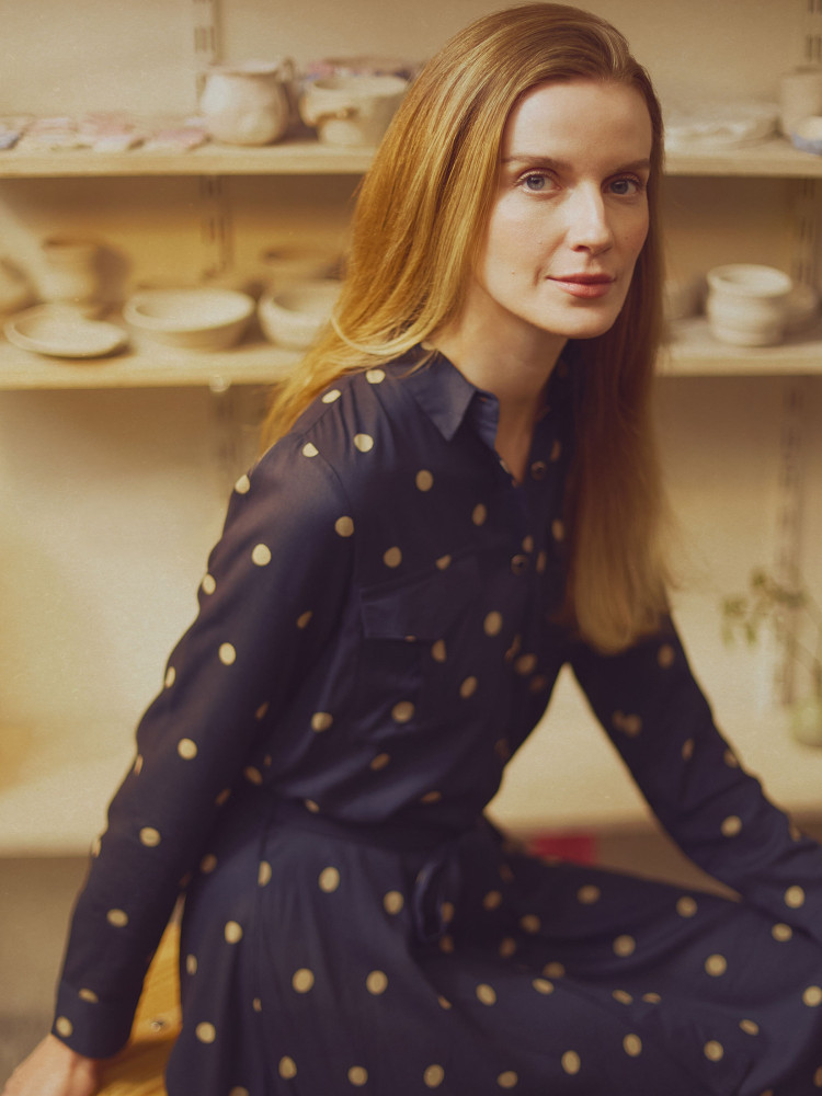 Koszulowa sukienka midi  Koszulowa sukienka midi