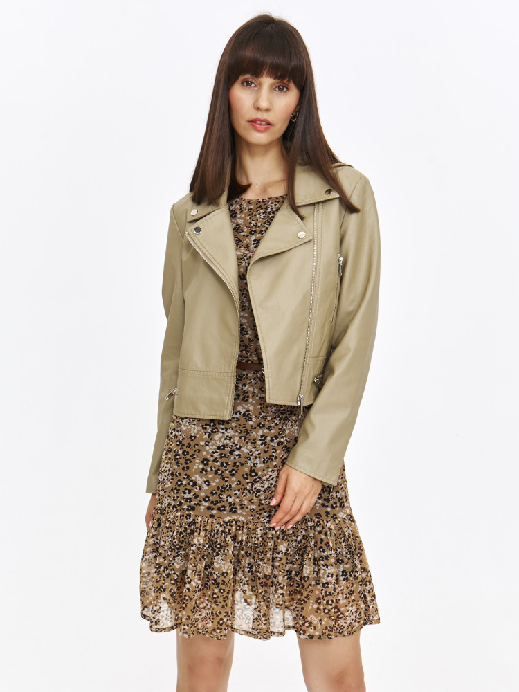 Stylowa ramoneska w kolorze oliwkowym