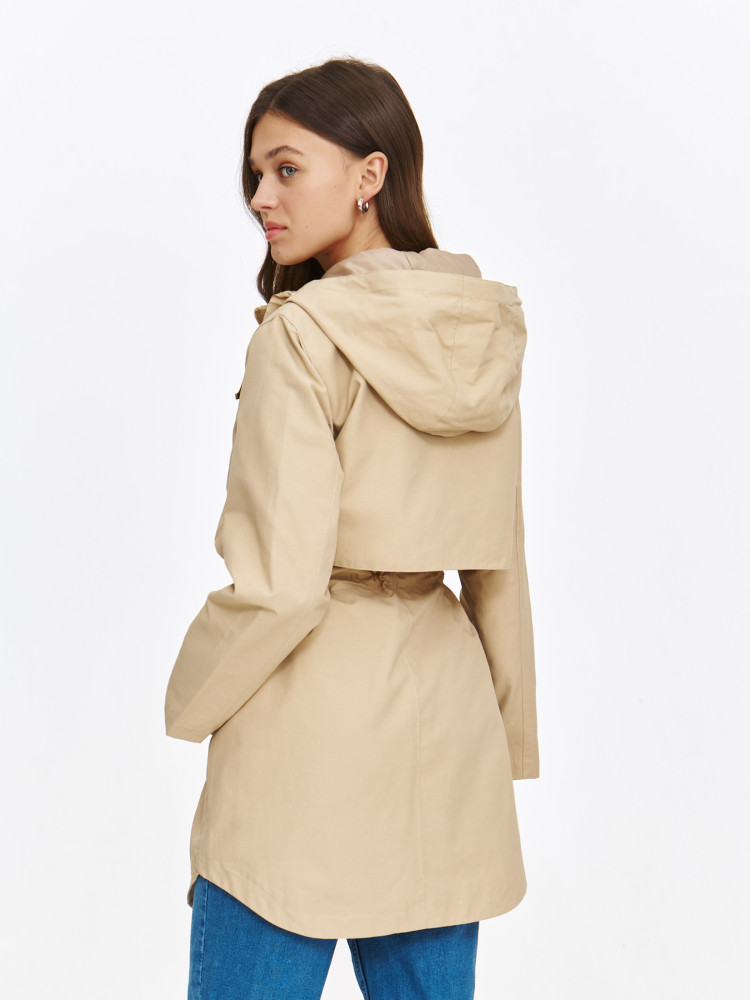 Kurtka typu parka z ozdobnym wiązaniem Kurtka typu parka z ozdobnym wiązaniem