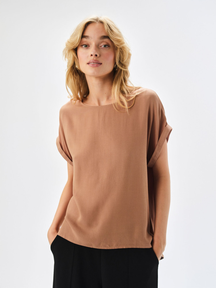 Luźny beżowy top 