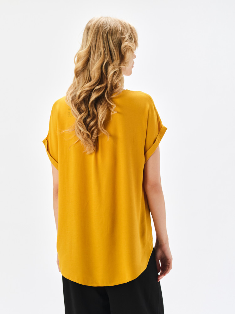 Luźny żółty top 