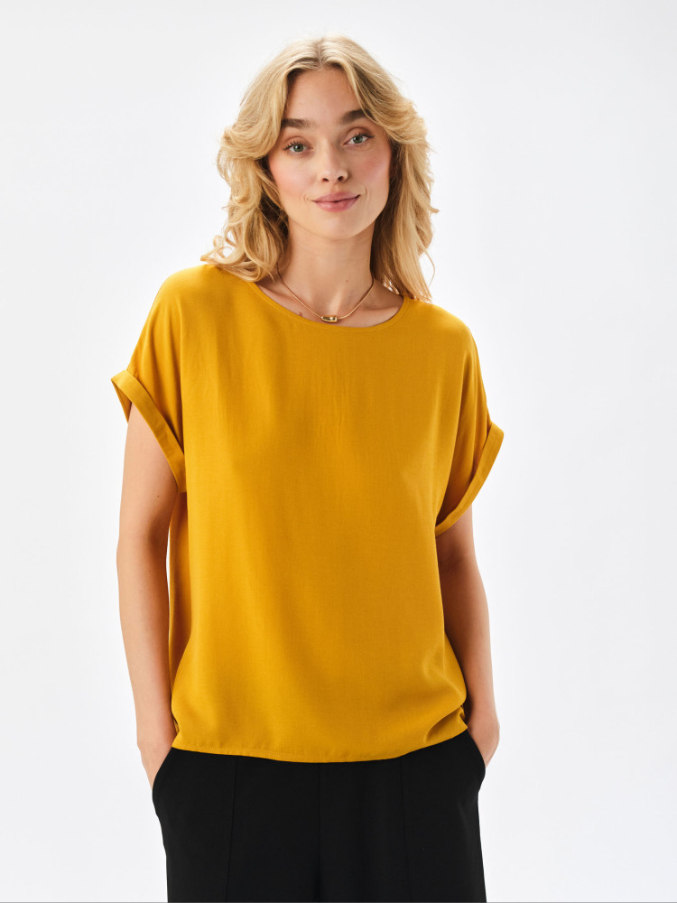 Luźny żółty top 