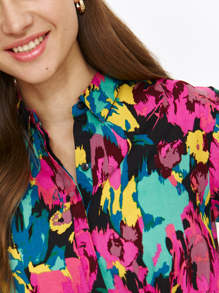 Multikolorowa sukienka midi 