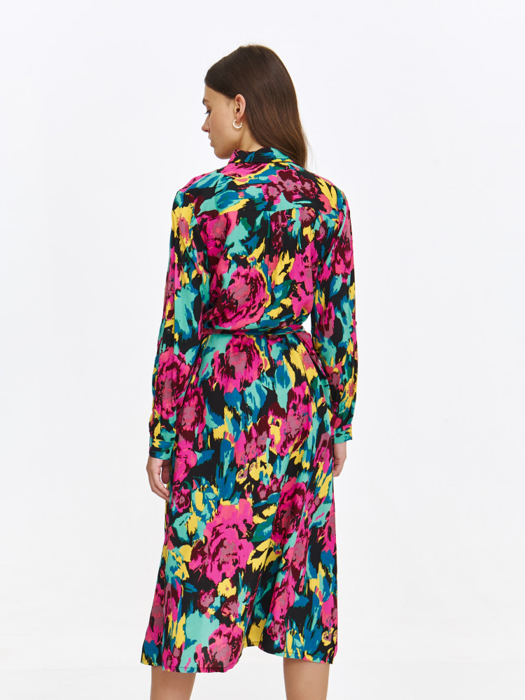 Multikolorowa sukienka midi 