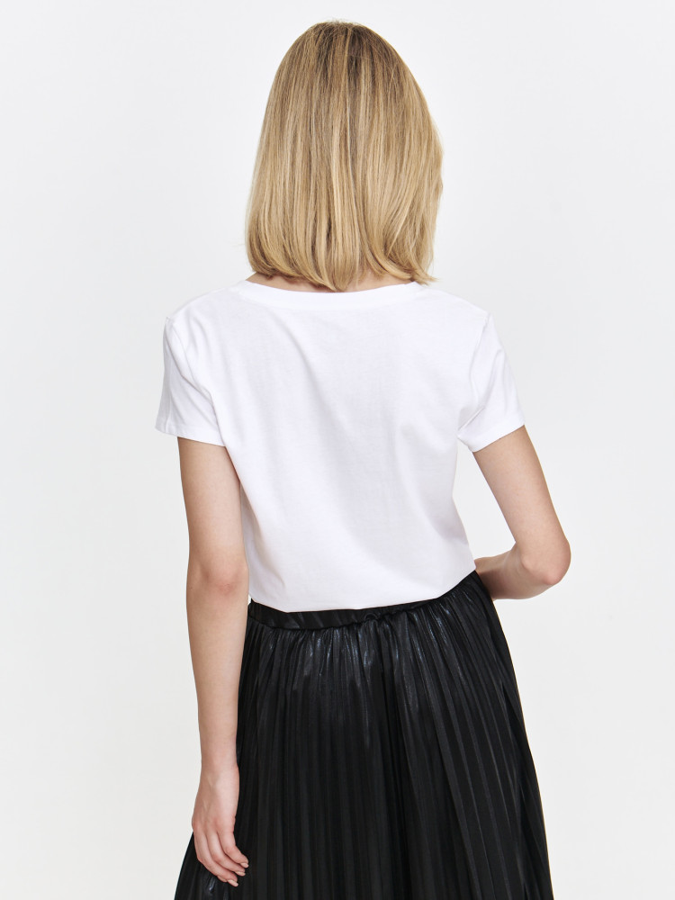 Obszerny T-shirt z napisem 