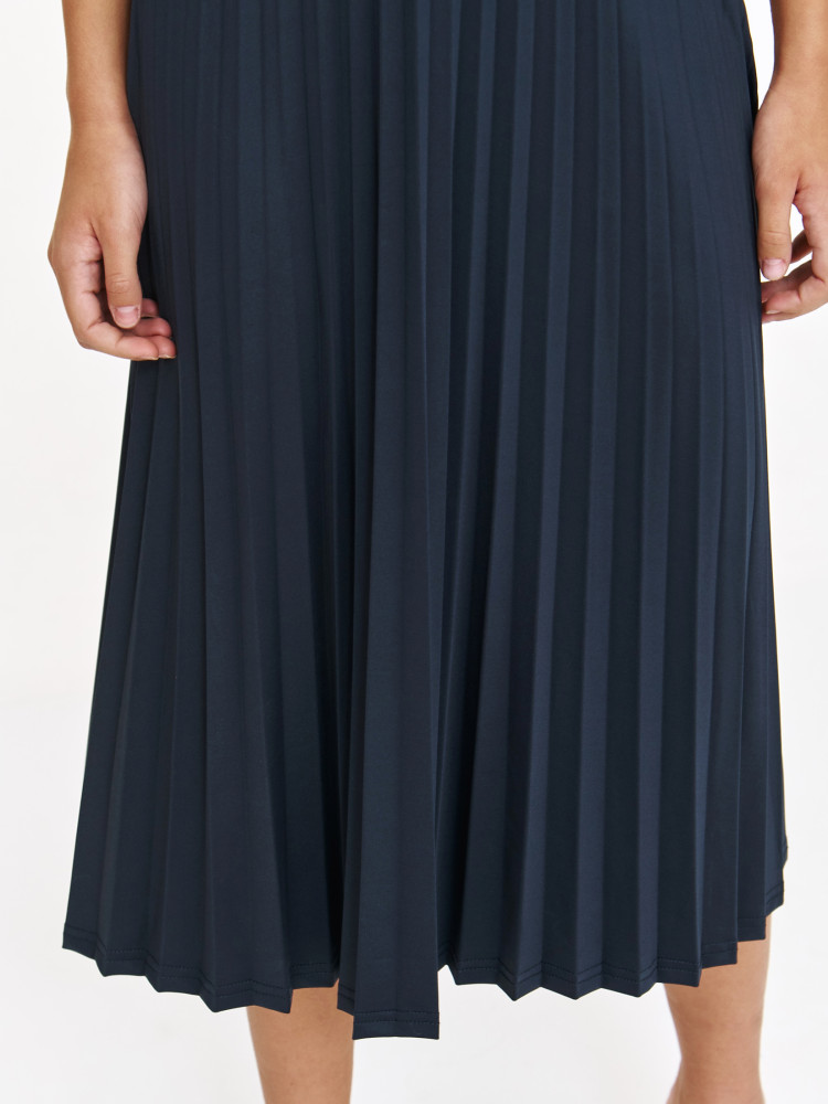Plisowana granatowa spódnica 