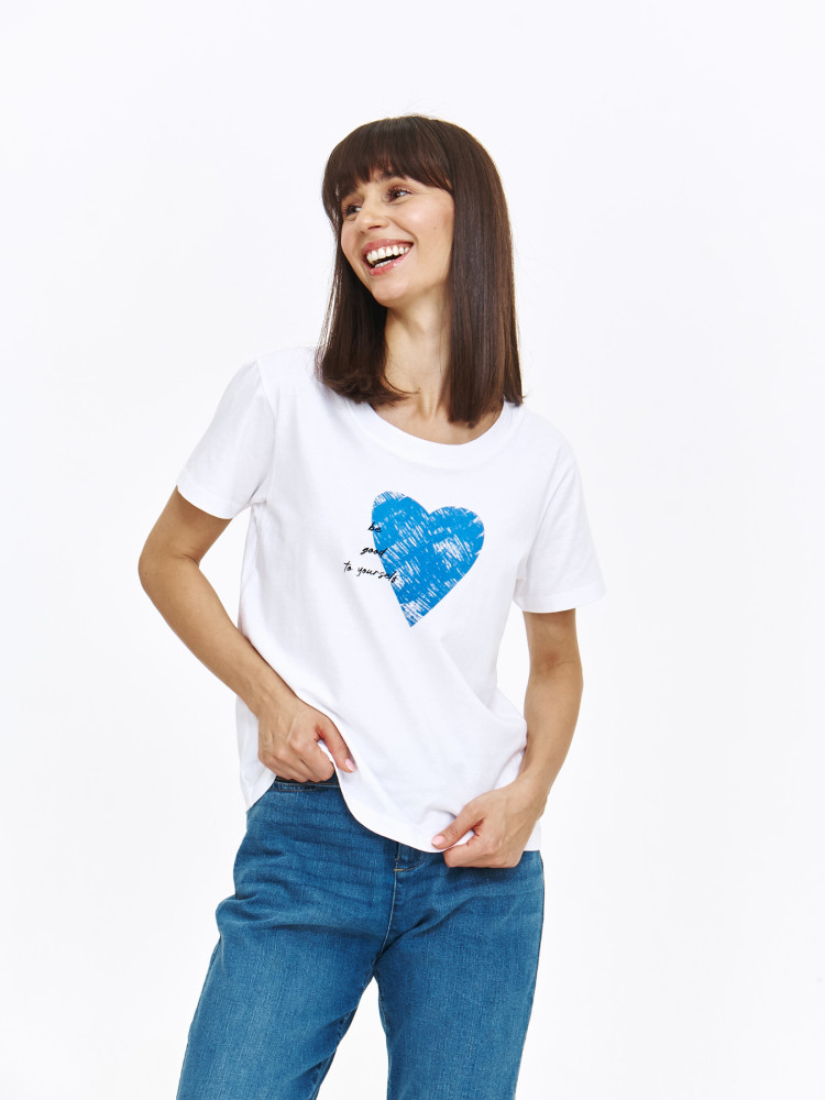 Biały top z grafiką