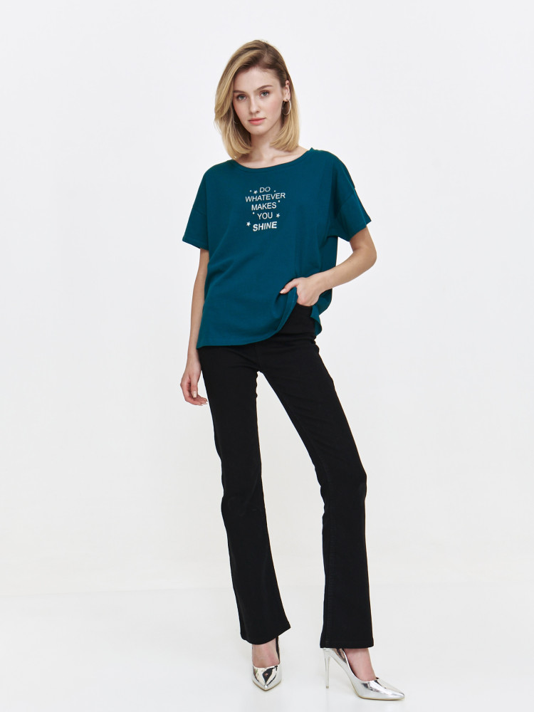 Podkoszulek oversize w kolorze granatowym 