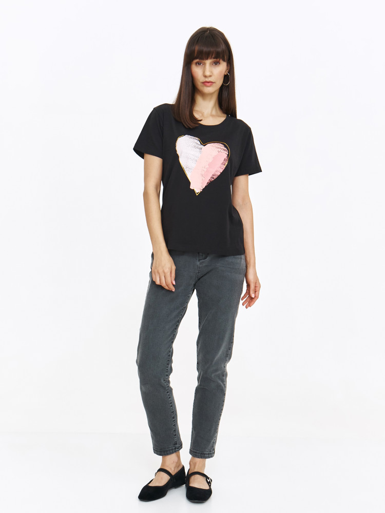 Czarny top z grafiką