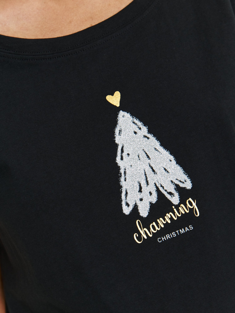 Bawełniany T-shirt z aplikacją  Bawełniany T-shirt z aplikacją