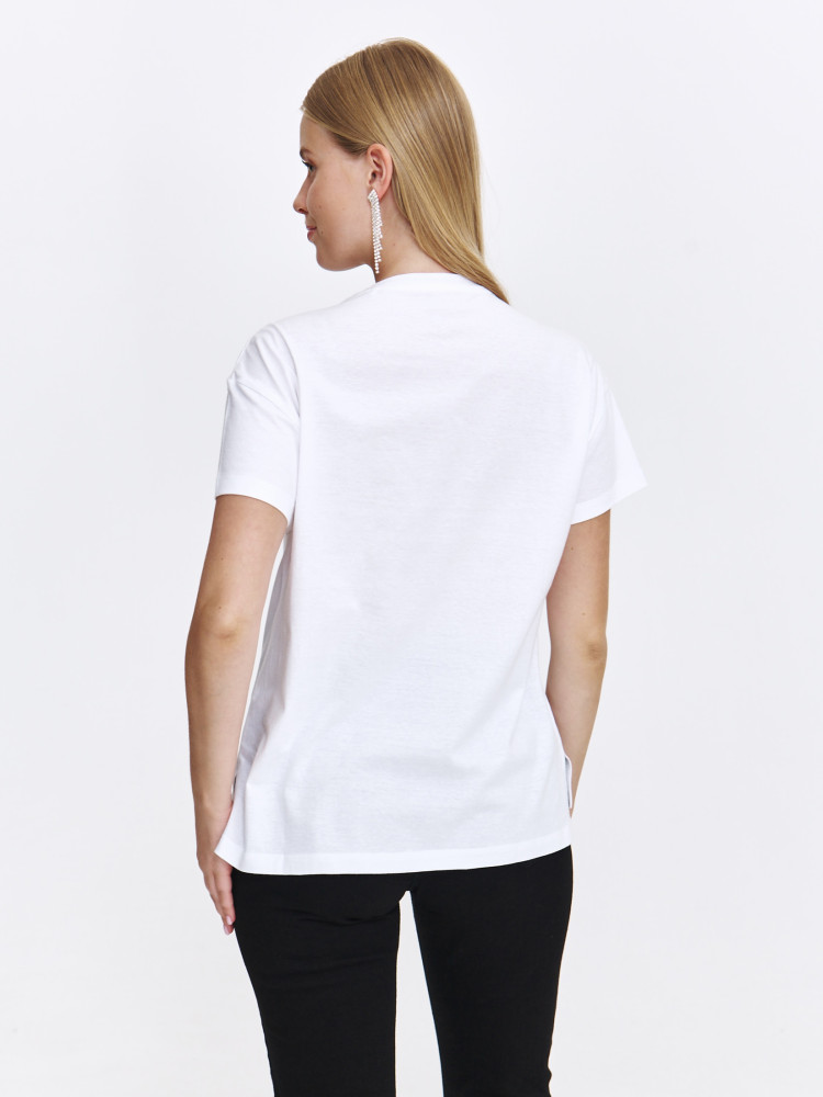 Podkoszulek damski z aplikacją z cekinów