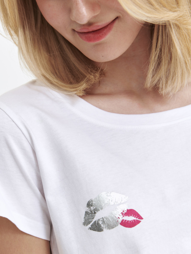 Podkoszulek bawełniany z nadrukiem 