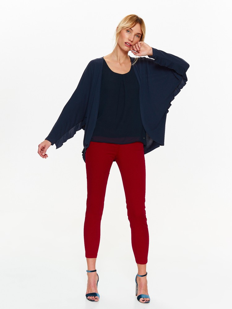 Bluzka damska z falbankami z bardzo miłej dzianiny 