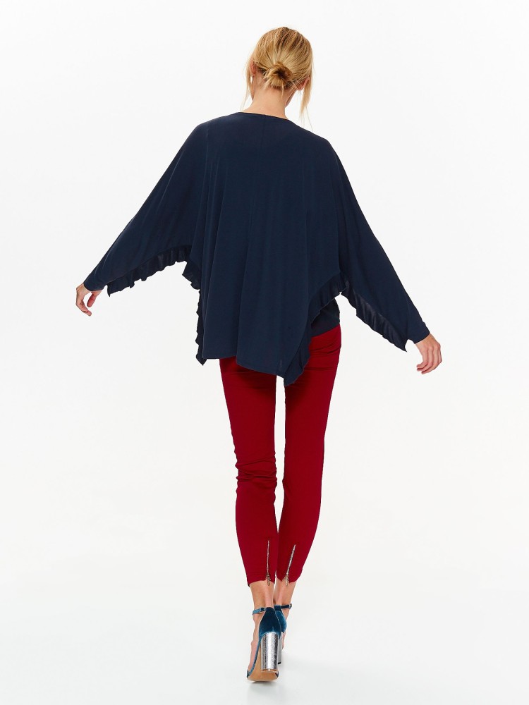 Bluzka damska z falbankami z bardzo miłej dzianiny 