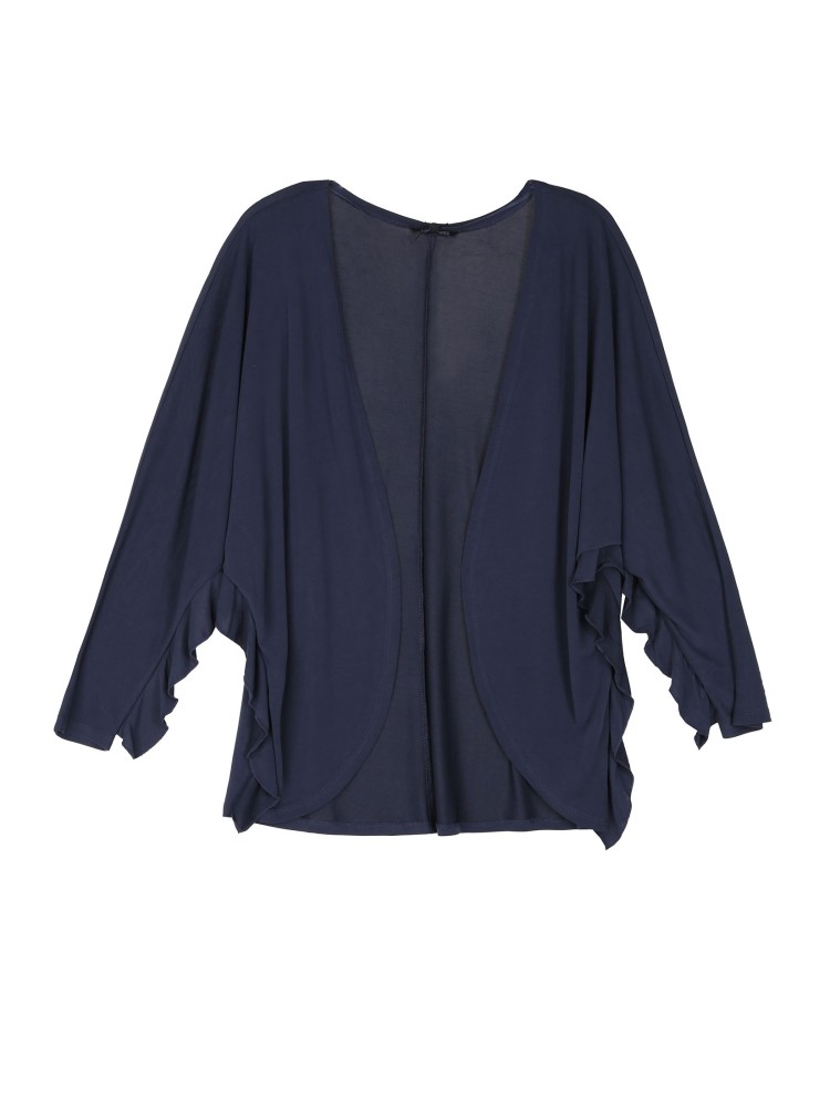 Bluzka damska z falbankami z bardzo miłej dzianiny 