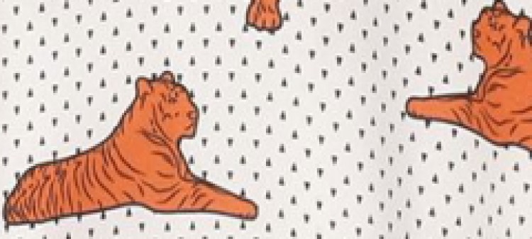 Bluzka damska w kropki oraz tygrysy, z ozdobnym wiązaniem przy rękawach