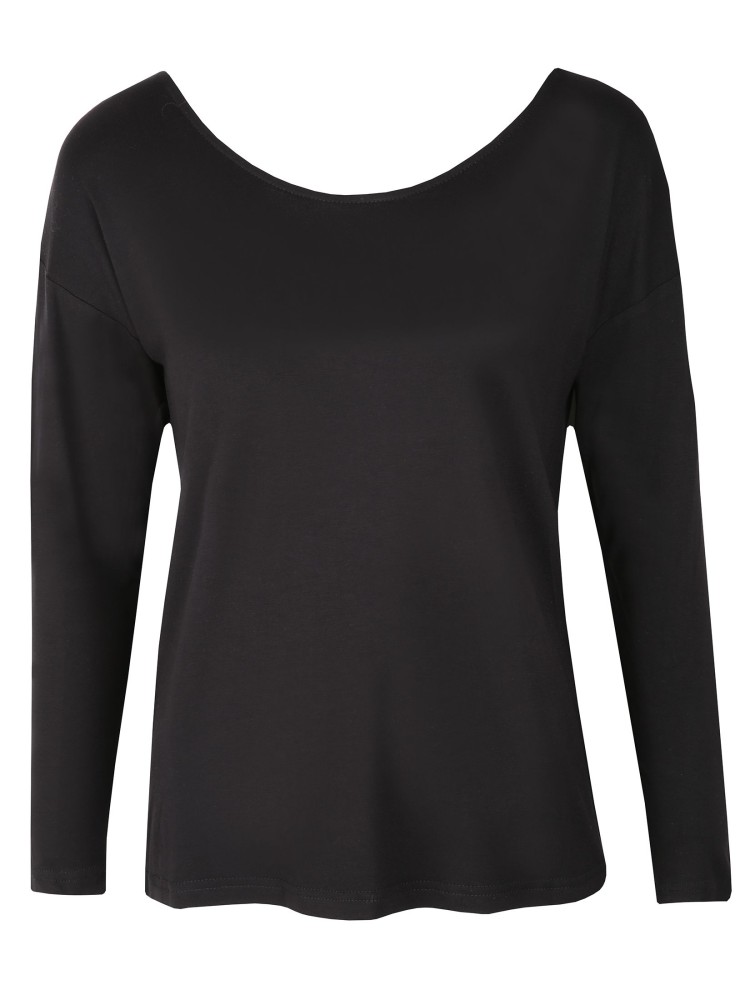 Luźna bluzka z odkrytymi plecami