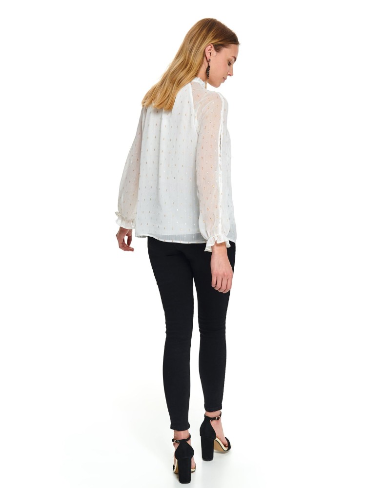 Zwiewna bluzka z tkaniny plumetti