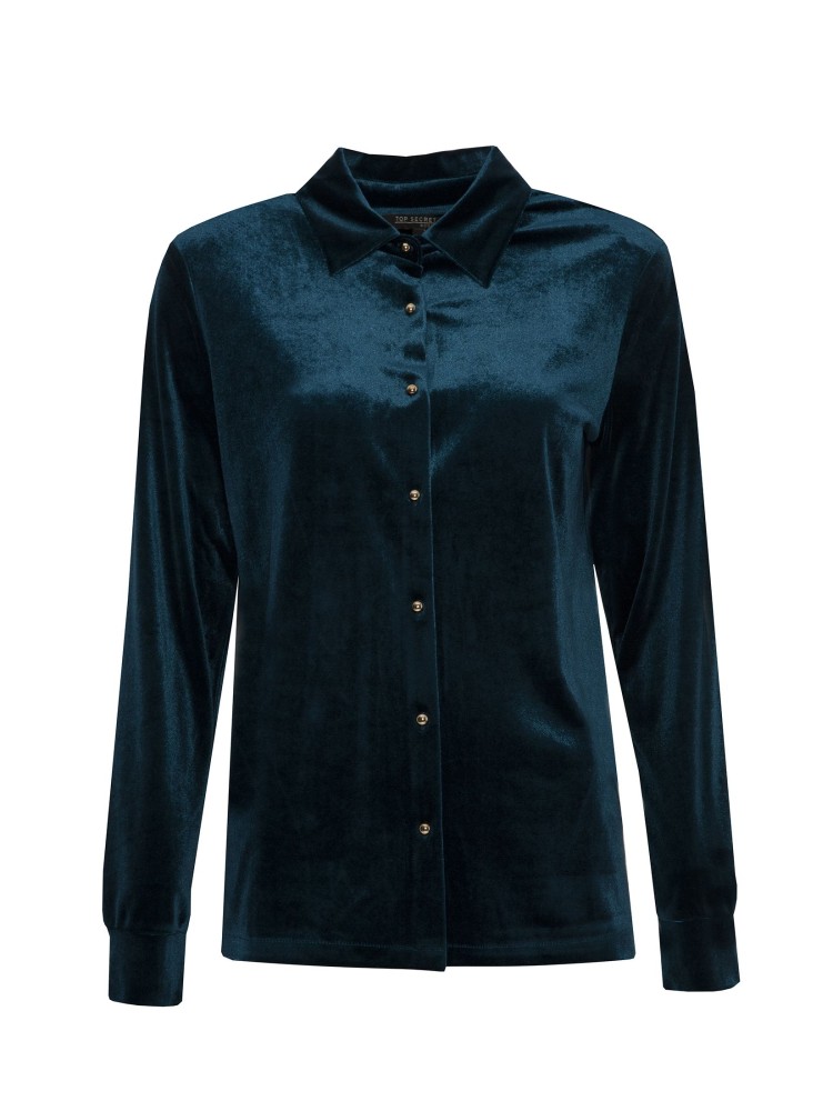 Gładka bluzka damska z ozdobnymi guzikami Gładka bluzka damska z ozdobnymi guzikami