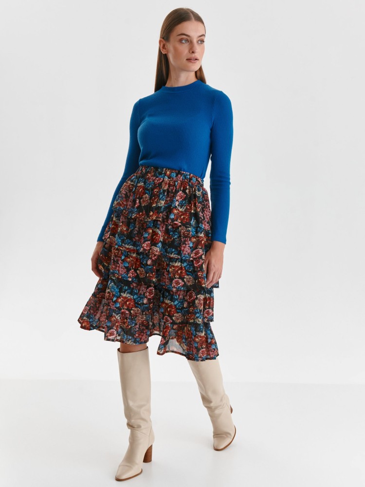 Dopasowana bluzka długi rękaw damska ze stójką