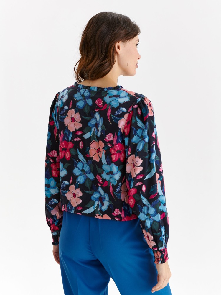 Bluzka damska w kolorowe kwiaty