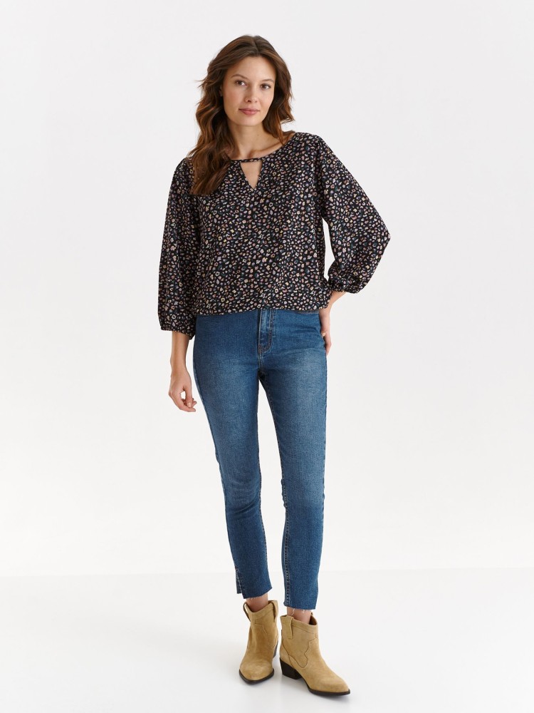 Luźna bluzka damska z nadrukiem