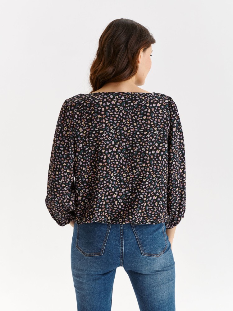 Luźna bluzka damska z nadrukiem