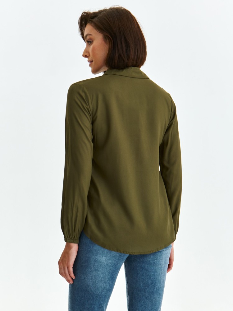 Gładka bluzka z bufiastym rękawem  Gładka bluzka z bufiastym rękawem