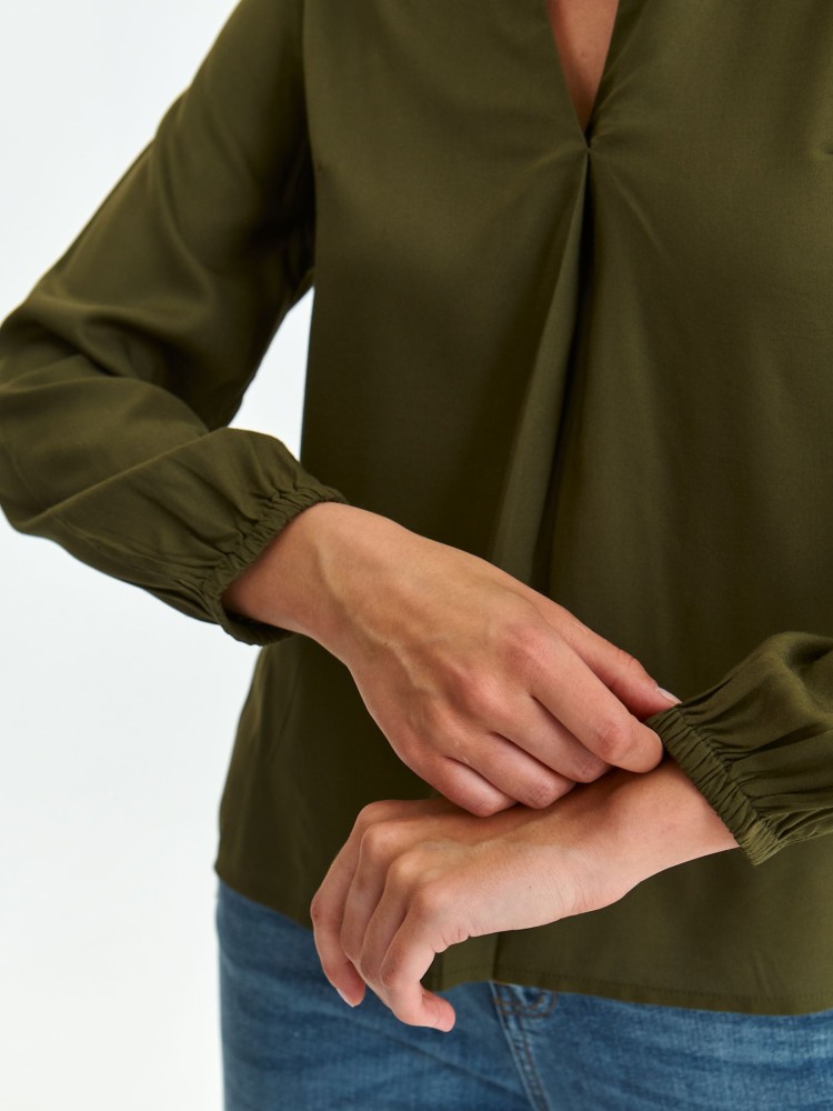 Gładka bluzka z bufiastym rękawem  Gładka bluzka z bufiastym rękawem