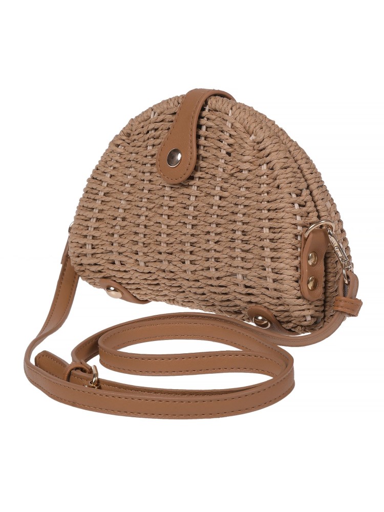 Pleciona torebka damska z odpinanym paskiem