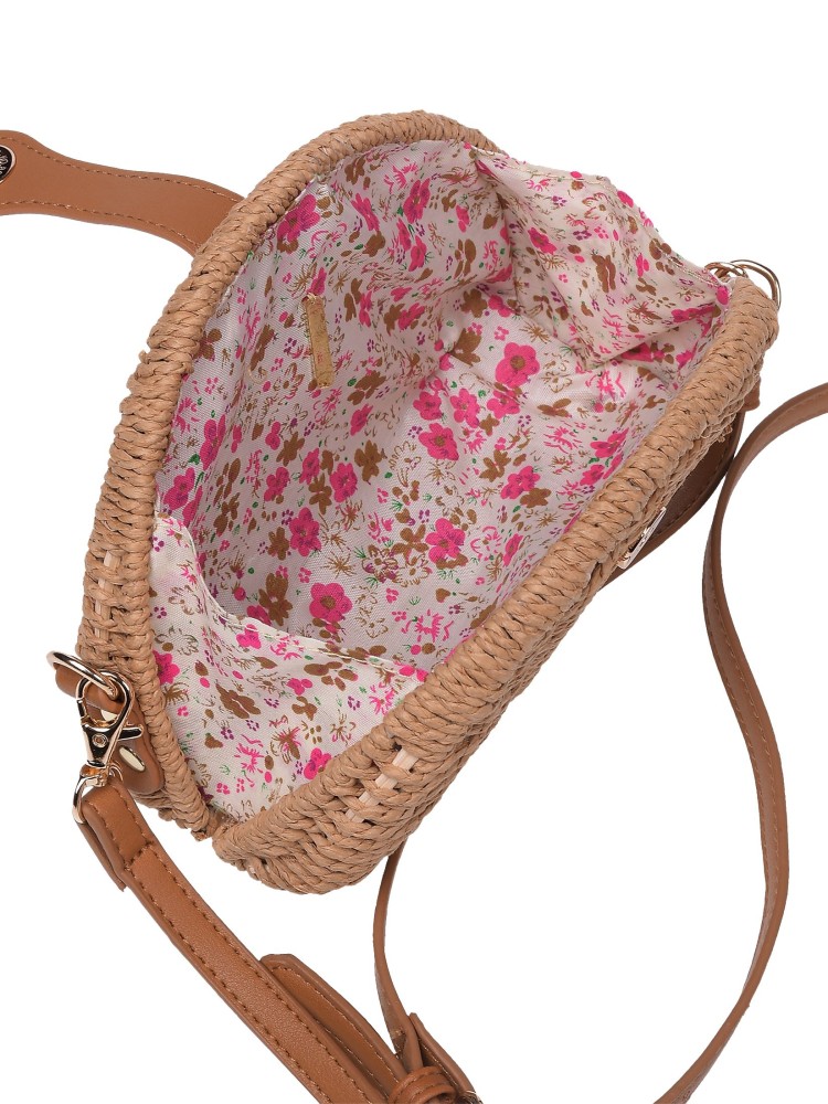 Pleciona torebka damska z odpinanym paskiem