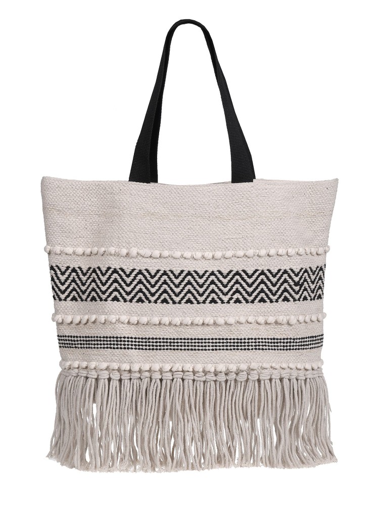 Duża torebka damska z frędzlami