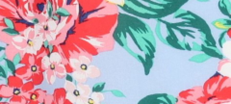 Printowana bluzka w kwiaty bez rękawów