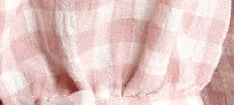 Bluzka z odkrytymi ramionami w kratkę vichy Bluzka z odkrytymi ramionami w kratkę vichy