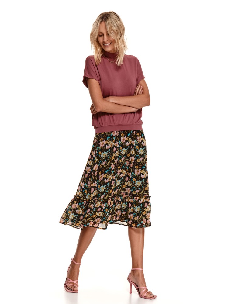 Luźny golf z krótkim rękawem