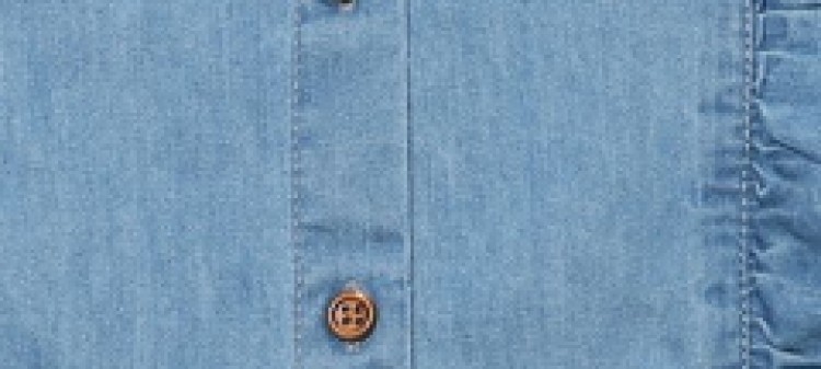 Jeansowa bluzka damska z bufiastymi rękawami