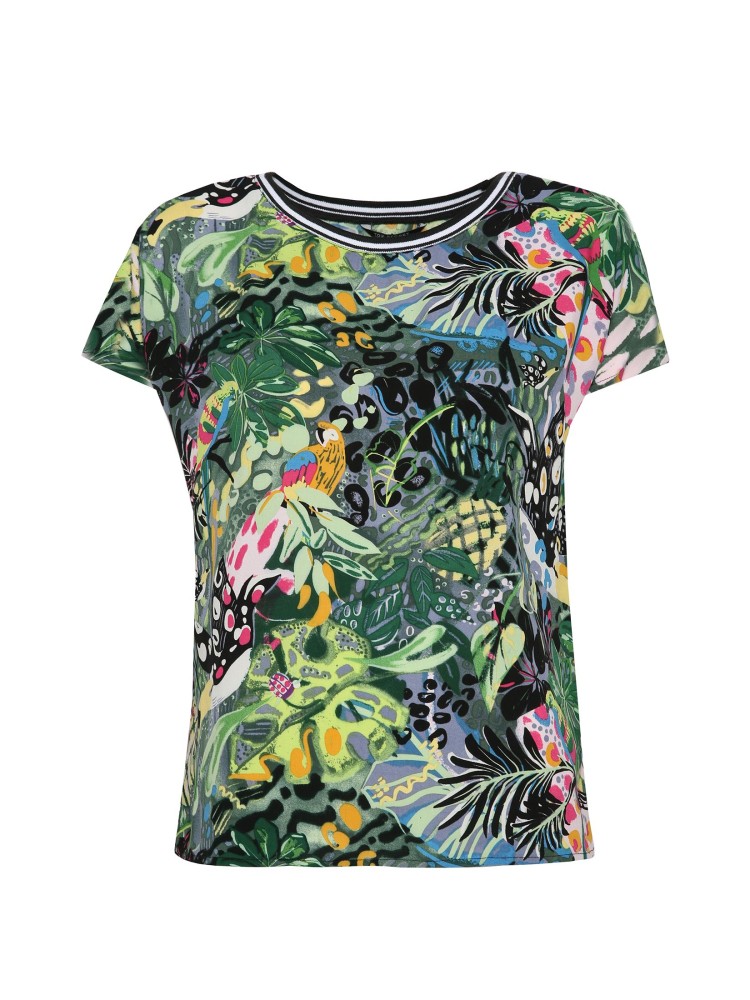 Bluzka krótki kimonowy rękaw z ozdobnymi tasmami