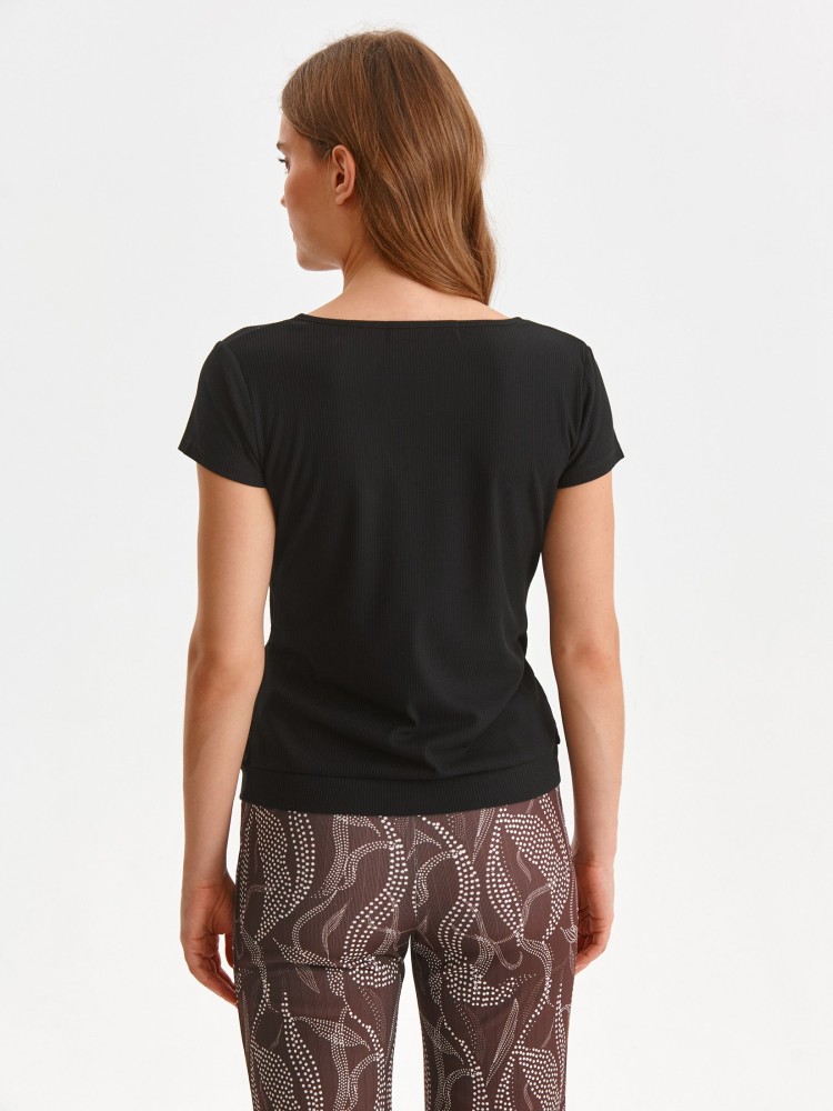 Kopertowa bluzka z krótkim rękawem